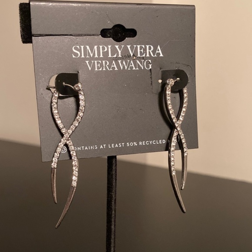 Simply Vera Vera Wang Twisted Silver Earrings